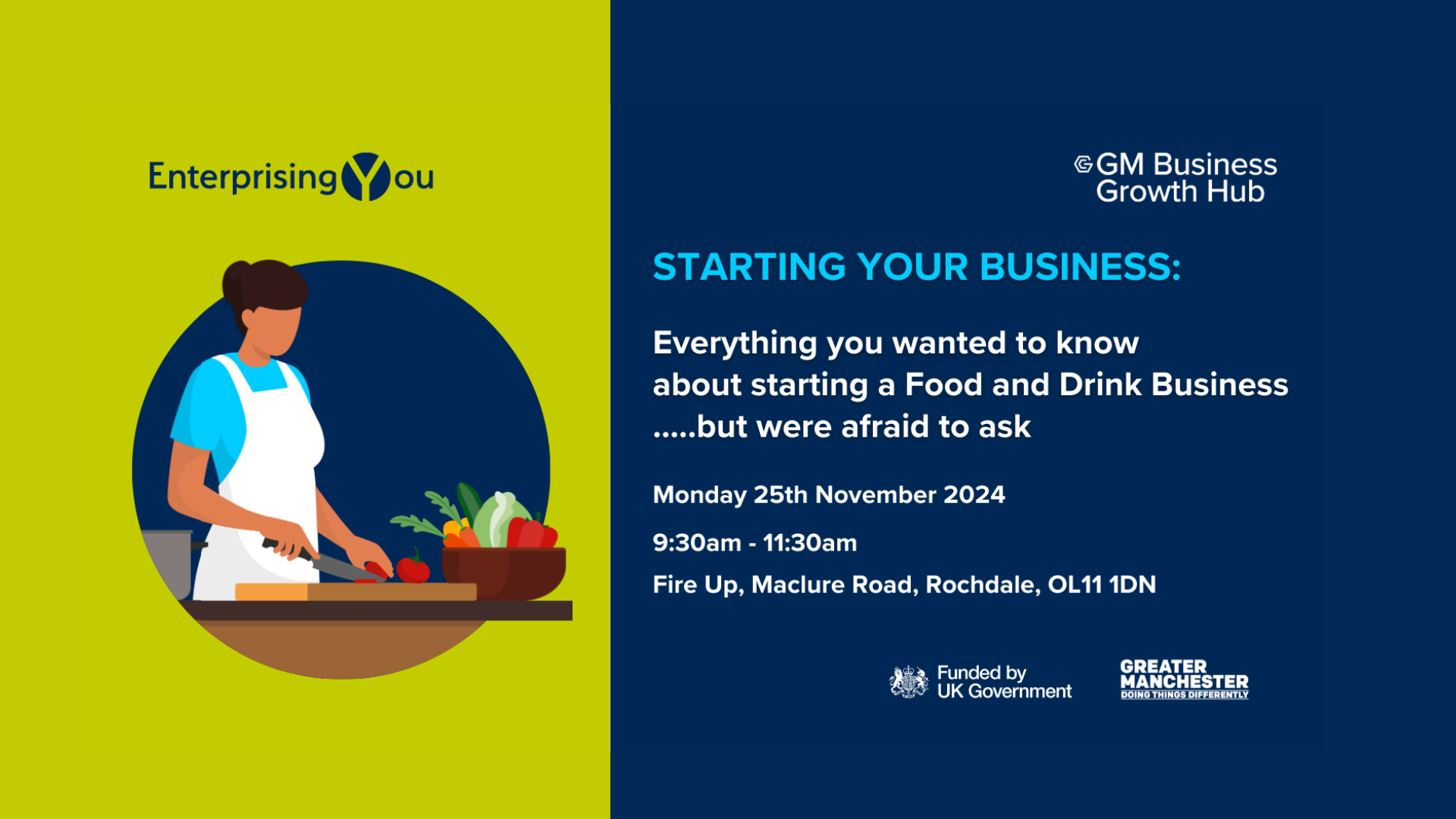 Start Your Business - Food and Drink workshop - Monday 25th November | 9.30am – 11.30am