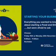 Start Your Business - Food and Drink workshop - Friday 15th and Monday 25th November | 9.30am – 11.30am